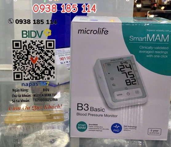 MÁY ĐO HUYẾT ÁP MICROLIFE B3 BASIC
